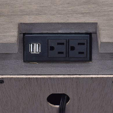 Steve Silver Co. Highland Park Charging Station 3-Drawer Nightstand Table
