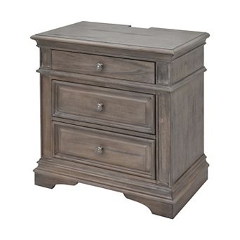 Steve Silver Co. Highland Park Charging Station 3-Drawer Nightstand Table