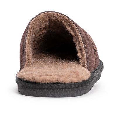 MUK LUKS Abbott Men's Leather Scuff Slippers