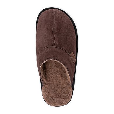 MUK LUKS Abbott Men's Leather Scuff Slippers