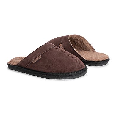 MUK LUKS Abbott Men's Leather Scuff Slippers