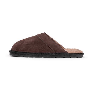 MUK LUKS Abbott Men's Leather Scuff Slippers