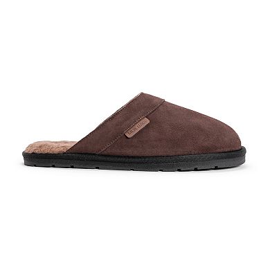 MUK LUKS Abbott Men's Leather Scuff Slippers