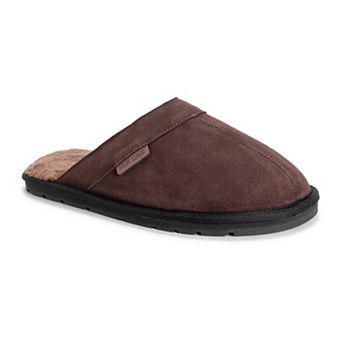 MUK LUKS Abbott Men's Leather Scuff Slippers