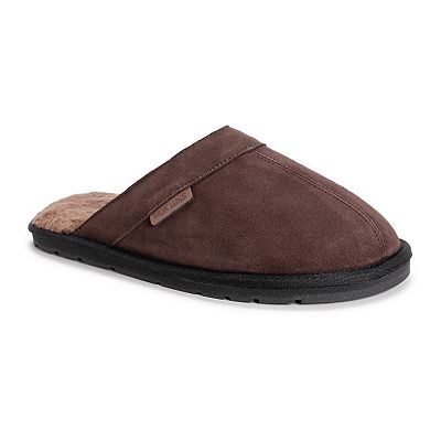 MUK LUKS Abbott Men's Leather Scuff Slippers