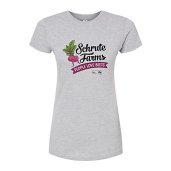 Juniors' The Office Schrute Farms Fitted Tee