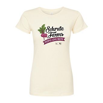 Juniors' The Office Schrute Farms Fitted Tee