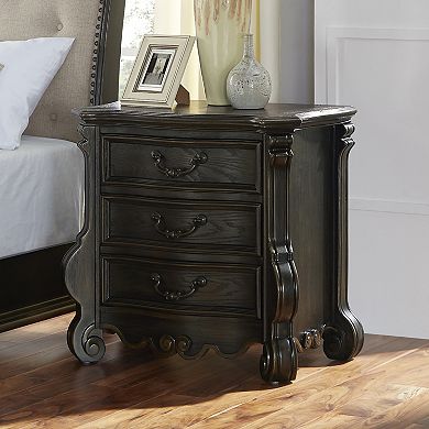 Steve Silver Co. Rhapsody 3-Drawer Nightstand Table