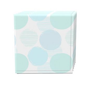 Napkin Set of 4, 100% Cotton, 20x20", Blue Polka Dot Scribble