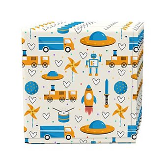 Napkin Set of 4, 100% Cotton, 20x20", Kids Toys