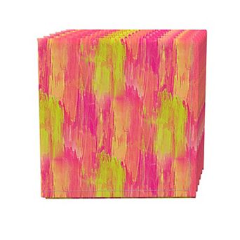 Napkin Set of 4, 100% Cotton, 20x20", Abstract Paint