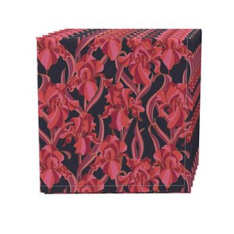 Napkin Set of 4, 100% Cotton, 20x20", Floral 110