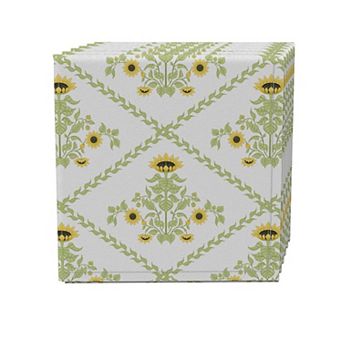 Napkin Set of 4, 100% Cotton, 20x20", Floral 113