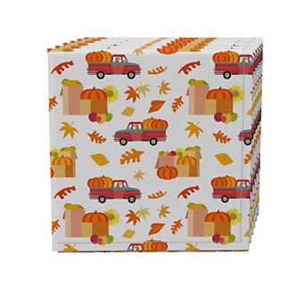 Napkin Set of 4, 100% Cotton, 20x20", Fall Fest