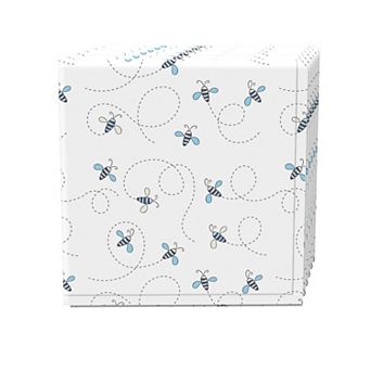 Napkin Set of 4, 100% Cotton, 20x20", Buzzing Bees