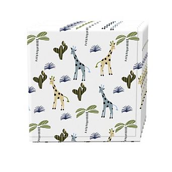 Napkin Set of 4, 100% Cotton, 20x20", Giraffe Wild Life