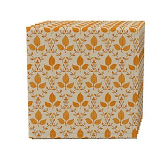 Napkin Set of 4, 100% Cotton, 20x20", Classic Fall Pattern