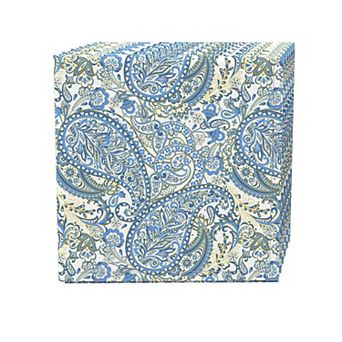 Napkin Set of 4, 100% Cotton, 20x20", Blue Paisley