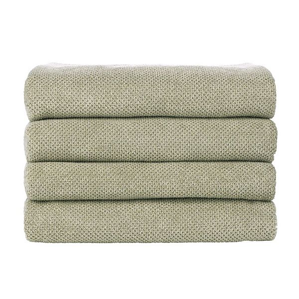 Nate Home by Nate Berkus Cotton Textured Weave 4-Piece Bath Towels Set