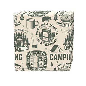 Napkin Set of 4, 100% Cotton, 20x20", Camping Adventure
