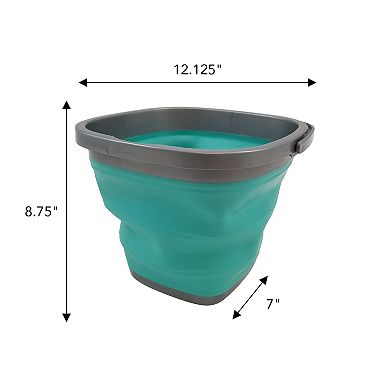 Homz Store N Stow 10L Collapsible Square Bucket and 5L Collapsible Round Bucket