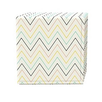 Napkin Set of 4, 100% Cotton, 20x20", Chevron Wave