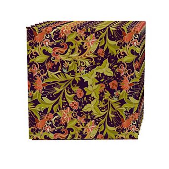 Napkin Set of 4, 100% Cotton, 20x20", Floral 23