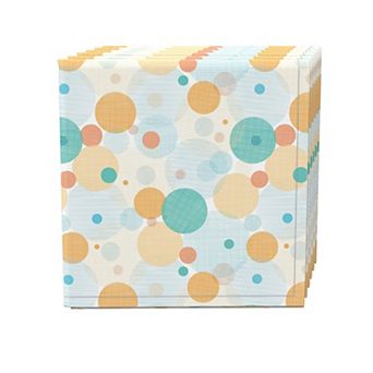 Napkin Set of 4, 100% Cotton, 20x20", Colorful Spots