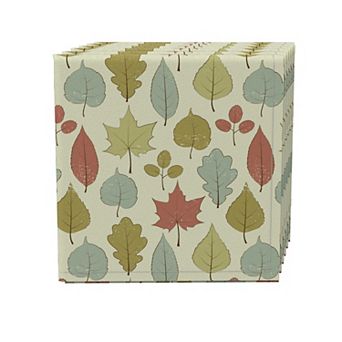 Napkin Set of 4, 100% Cotton, 20x20", Tree Leaves Design