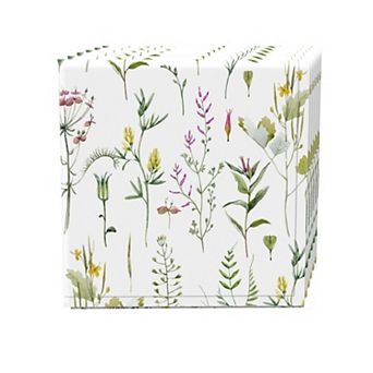 Napkin Set of 4, 100% Cotton, 20x20", Botanical Stripe