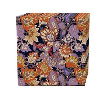 Napkin Set of 4, 100% Cotton, 20x20", Floral 26