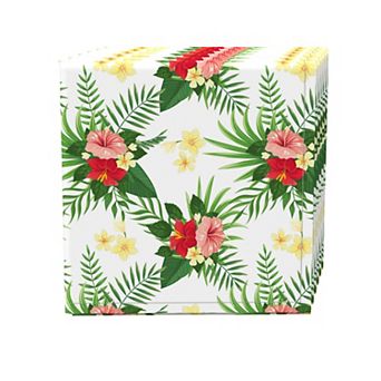 Napkin Set of 4, 100% Cotton, 20x20", Hibiscus Check
