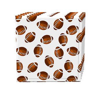 Napkin Set of 4, 100% Cotton, 20x20", Allover Football Pattern