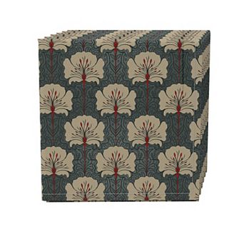 Napkin Set of 4, 100% Cotton, 20x20", Floral 126