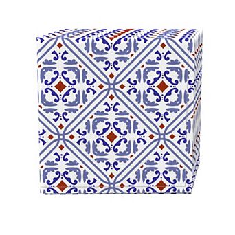 Napkin Set of 4, 100% Cotton, 20x20", Ceramic Tile Pattern