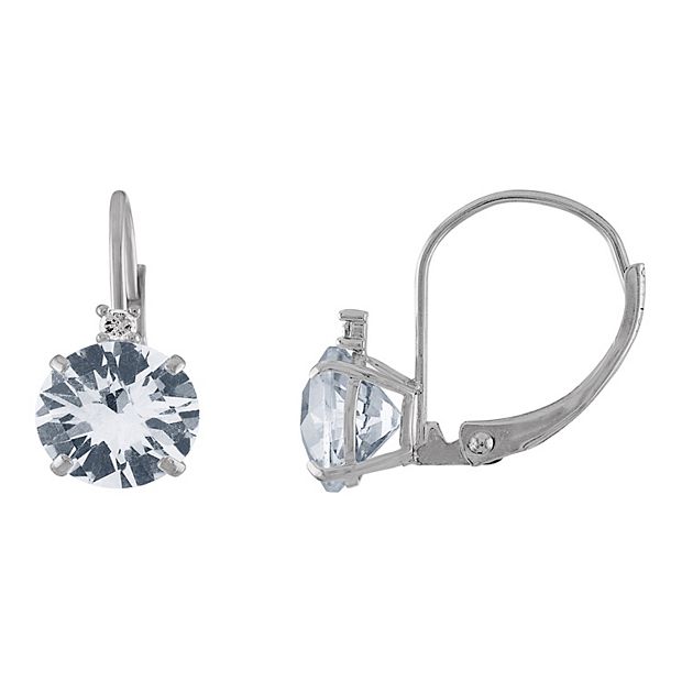 White sapphire earrings kohls sale