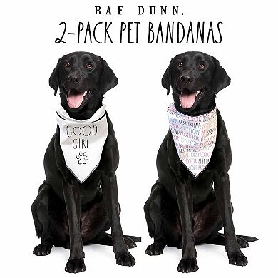 Rae Dunn Good Girl Pet Bandanna 2-Pack