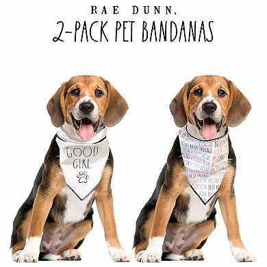 Rae Dunn Good Girl Pet Bandanna 2-Pack