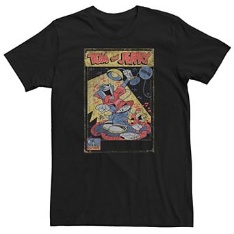 Big & Tall Tom And Jerry Everyone Retro Cartoon VHS Box Tee