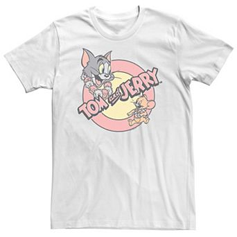 Big & Tall Tom And Jerry Retro Cartoon Luau Tee