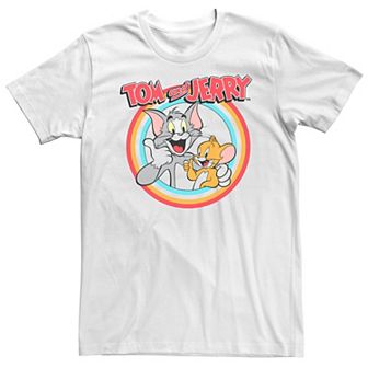 Big & Tall Tom And Jerry Cartoon Thumbs Up Circles Tee