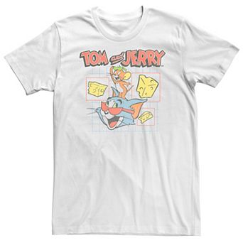 Big & Tall Tom And Jerry Cheese Retro Logo Tee