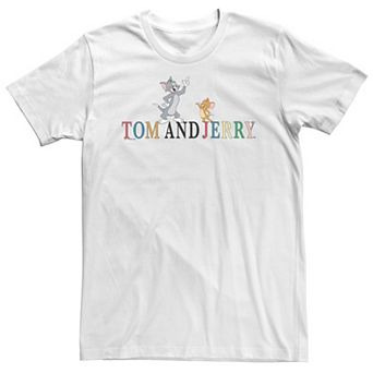 Big & Tall Tom And Jerry Cat Mouse Cartoon Characters Tee