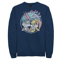 Men's Looney Tunes Bugs Bunny Smiling Large Hoodie, Size: XL, Blue