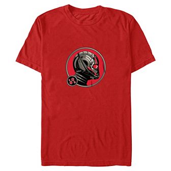 Men's Marvel Ant-Man And The Wasp: Quantumania Ant-Man Helmet Badge Tee