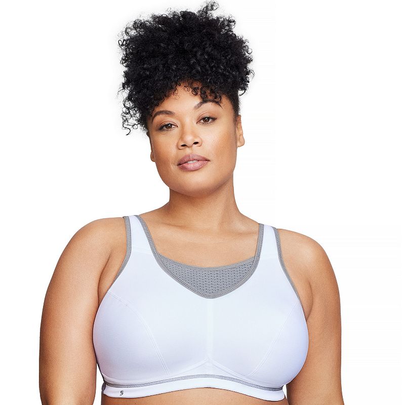 Plus Size Glamorise Elite Performance Medium-Impact Camisole Sports Bra 1067, Women's, Size: 36 G, White