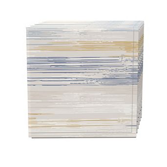 Napkin Set of 4, 100% Cotton, 20x20", Natural Brush Stroke