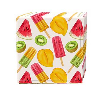 Napkin Set of 4, 100% Cotton, 20x20", Summer Fruit Pops