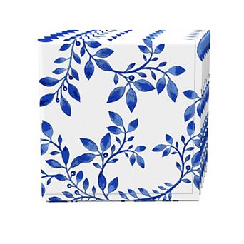 Napkin Set of 4, 100% Cotton, 20x20", Swirly Blue Vines