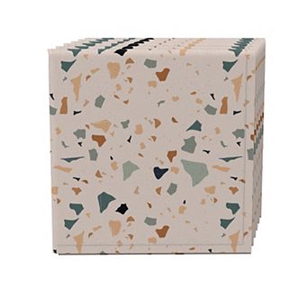 Napkin Set of 4, 100% Cotton, 20x20", Pink Terrazzo